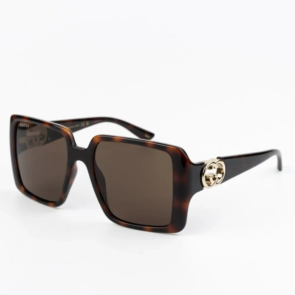 SALE! NEW Gucci GG1692S 002 Havana Brown Square Women Sunglasses